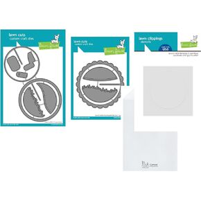 Lawn Fawn Give it a Whirl Dies, Scalloped Add-on Die, Give it a Whirl Template, Carnora Storage Pocket, 4 Item Bundle in Kuwait