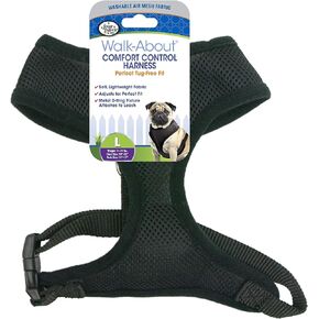 Four Paws Comfort Control Dog Harness Black Extra Small