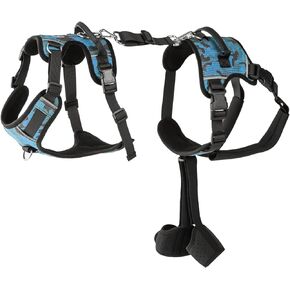 Dog Lift Harness, Dog Lift Sling Carrier with Handle & Shoulder Sling, Support Harness for Rear Back Legs Helps,Disabled,Arthritis,Joint Injuries,Paralysis Up Stairs（Blue,Medium）