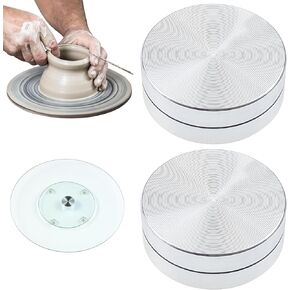 2 Pack 30mm Ceramic Clay Pottery Wheel Throwing Pottery Finishing Tools Metal Rotary Disc Wheel Mini Pottery Wheel Trimmer for Potters and Clay Artists Ceramic and Pottery Tools