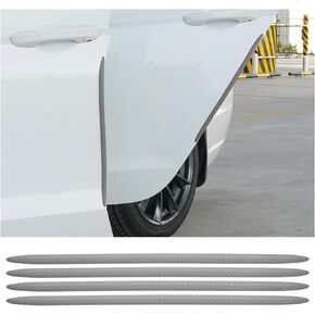 4PCS Car Door Edge Protection Stickers, Rubber Anti Scratch Resistant Bumper Protector Trim, Auto Side Door Self Adhesive Decals, Vehicle Protective Strip for Cars SUV Truck（Black）