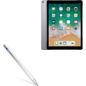 BoxWave Stylus Pen Compatible with Apple iPad Pro 12.9" (2nd Gen 2017) - AccuPoint Active Stylus, Electronic Stylus with Ultra Fine Tip for Apple iPad Pro 12.9" (2nd Gen 2017) - Metallic Silver