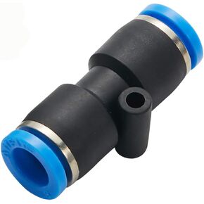 PU-5/32 (5 Pack) 5/32" Tube OD Straight Union Push to Connect Pneumatic Tube Fitting Composite