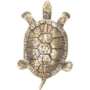 BESPORTBLE Brass Turtle Exquisite Ornament, Desktop Miniature Figurines Feng Shui Bronze Statue Turtle Figurine Brass for Attract Wealth and Property