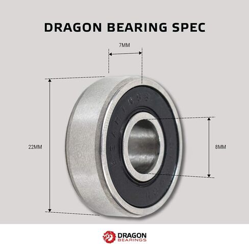 Fireball Dragon Roller Skate Bearings 16 Pack - High Performance Skate Rated Rollerblade Bearings - Dragon Roller Bearing Inline Skate Bearings, Guaranteed for Life (ONE Size, Endure) in Saudi Arabia