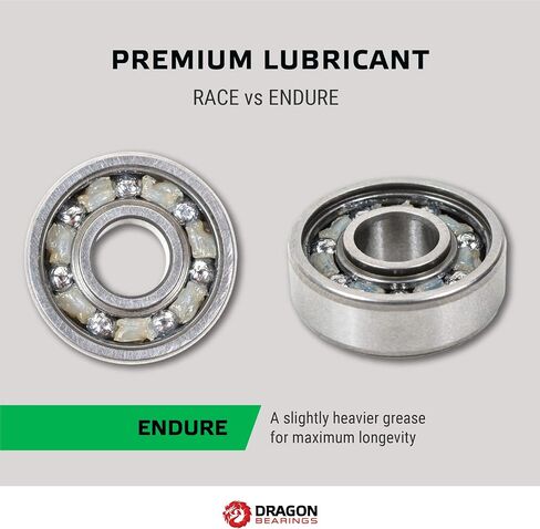 Fireball Dragon Roller Skate Bearings 16 Pack - High Performance Skate Rated Rollerblade Bearings - Dragon Roller Bearing Inline Skate Bearings, Guaranteed for Life (ONE Size, Endure) in Saudi Arabia
