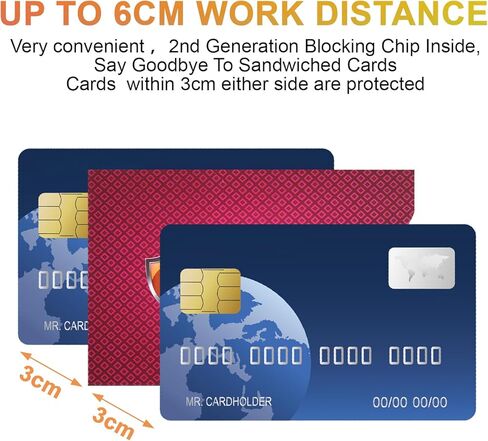 حامل بطاقة LemonBest RFID وأكمام طويلة وواقي بطاقة الائتمان ومنع سرقة الهوية وأكمام حجب RFID تصميم نحيف محمول للسفر في الهواء الطلق (4 Pack-A) in Kuwait