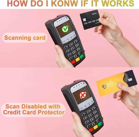 حامل بطاقة LemonBest RFID وأكمام طويلة وواقي بطاقة الائتمان ومنع سرقة الهوية وأكمام حجب RFID تصميم نحيف محمول للسفر في الهواء الطلق (4 Pack-A) in Kuwait