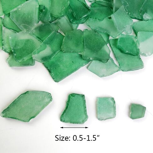 Clear Sea Glass Seaglass Broken Pieces Bulk for Beach Party Decoration,Aquarium,Home Vase Fillers,Crafts,1 LB in Saudi Arabia