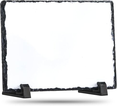1 Pack Sublimation Slate Blank,Heat Thermal Transfer Stone Photo Frame,5.6"x 7.6"Rock Plaque with Display Holder Design for Desktop Souvenir,DIY Personalized Gift in Saudi Arabia