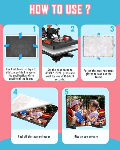 1 Pack Sublimation Slate Blank,Heat Thermal Transfer Stone Photo Frame,5.6"x 7.6"Rock Plaque with Display Holder Design for Desktop Souvenir,DIY Personalized Gift in Saudi Arabia