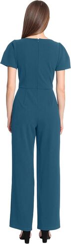 Maggy London womens Sleek and Sophisticated Crepe Jumpsuit With Puff Sleeves Workwear Event Occasion Guest of in Saudi Arabia