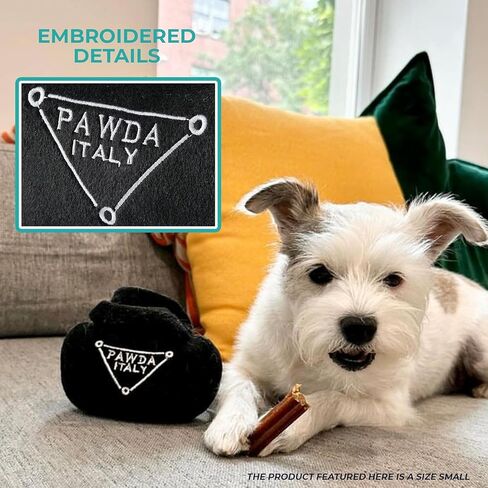 Haute Diggity Dog Pawda Handbag, Plush Designer Dog Toys with Interactive Squeaker, Stimulating Pet Enrichment, Machine-Washable & Safe Materials for All Breeds, Size Small in Saudi Arabia