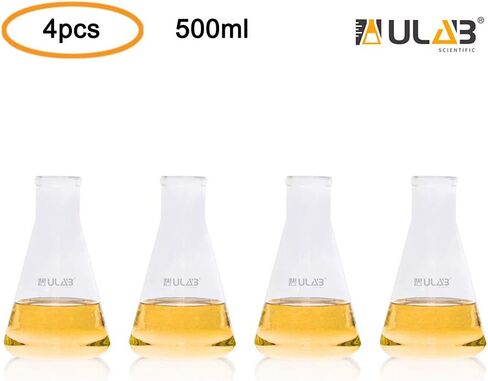 مزهريات زجاجية ضيقة الفم من ULAB، 17 أونصة 500 مل، مزهريات منزلية للديكور، بدون تخرج، عبوة من 4 قطع، UEF1030 in Kuwait