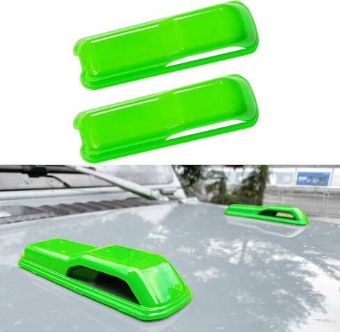 Front Engine Hood Hinge Decoration Trim Cover Fit for Jeep Wrangler JL JLU Sports Sahara Freedom Rubicon Unlimited Gladiator JT 2-4-Door 2018-2021, ABS 2pcs (Green) in Saudi Arabia