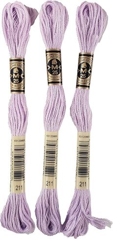 DMC 6-Strand Embroidery Cotton 8.7yd - Light Lavender - 117-211 - Bundle of 3 Skeins in Saudi Arabia