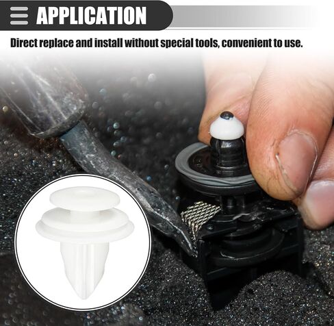 Motoforti Car Door Trim Panel Push Clips Pillar Retainer, for Nissan Pathfinder 1987-2024, Plastic, No.0155309791, White, 20 Pcs in Saudi Arabia