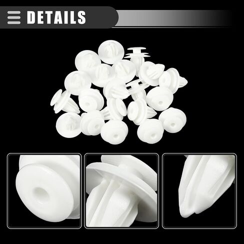 Motoforti Car Door Trim Panel Push Clips Pillar Retainer, for Nissan Pathfinder 1987-2024, Plastic, No.0155309791, White, 20 Pcs in Saudi Arabia