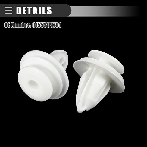 Motoforti Car Door Trim Panel Push Clips Pillar Retainer, for Nissan Pathfinder 1987-2024, Plastic, No.0155309791, White, 20 Pcs in Saudi Arabia