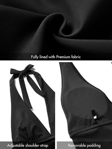 Narecte Sexy One Piece Bathing Suit for Women Tummy Control Halter One Piece Swimsuit Push Up Womens Swim Suit in Saudi Arabia