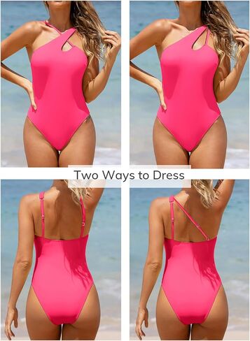 CUPSHE One Piece Swimsuit for Women Asymmetrical Bathing Suit Adjustable Straps Cutout in Saudi Arabia