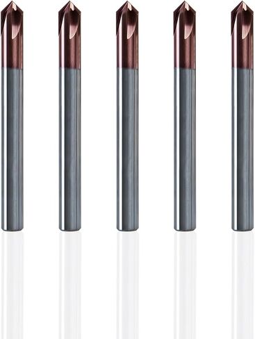 1/4 90 Degree Chamfer end Mill for Metal Lathe Cutting Tools for Engraving V-Grooves and chamfers 5-Pack in Saudi Arabia
