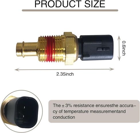 1 PC Car Engine Coolant Temperature Sensor, Engine Working Condition Monitoring Adjustment Durability Accessories, 5149077AB 68045803AA, Product Compatible with Chrysler, Jeep (Multicolored) in Saudi Arabia