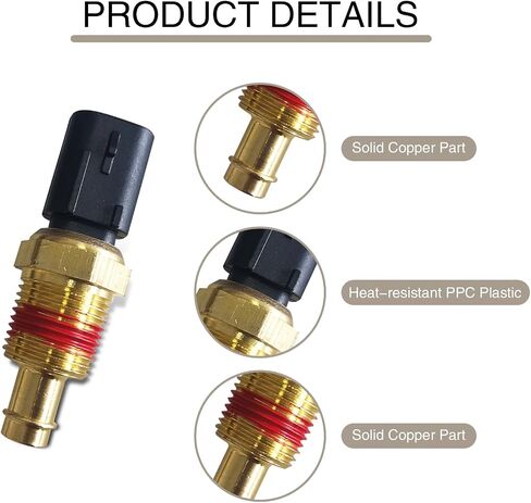 1 PC Car Engine Coolant Temperature Sensor, Engine Working Condition Monitoring Adjustment Durability Accessories, 5149077AB 68045803AA, Product Compatible with Chrysler, Jeep (Multicolored) in Saudi Arabia
