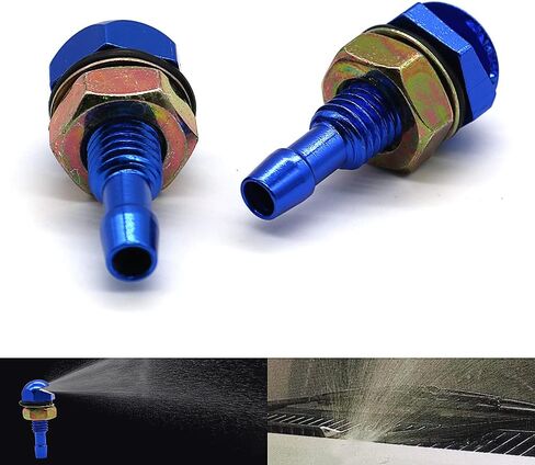 YSY 2 قطعة سيارة عالمية على شكل مروحة الزجاج الأمامي غسالة ممسحة بخاخ فوهة رذاذ الماء فوهة غسالة (أسود) in Kuwait