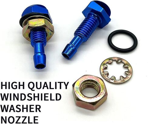 YSY 2 قطعة سيارة عالمية على شكل مروحة الزجاج الأمامي غسالة ممسحة بخاخ فوهة رذاذ الماء فوهة غسالة (أسود) in Kuwait