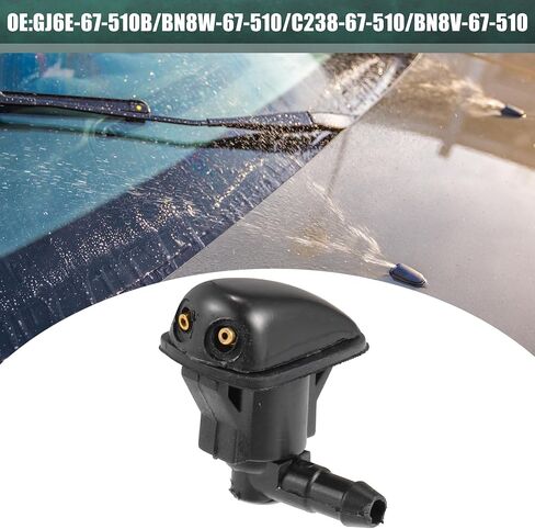 ACROPIX Windshield Wiper Washer Nozzle Spray Jet Fit for Toyota Yaris 2004-2005 No.GK2C67510B/GJ6E-67-510B - Pack of 2 Black in Saudi Arabia