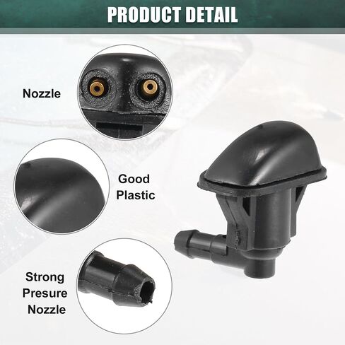 ACROPIX Windshield Wiper Washer Nozzle Spray Jet Fit for Toyota Yaris 2004-2005 No.GK2C67510B/GJ6E-67-510B - Pack of 2 Black in Saudi Arabia