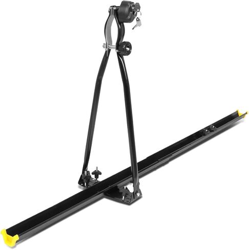 DNA MOTORING XY-6010-BK Universal Heavy Duty Iron Car Roof Top Upright Bicycle Mount Rack w/Key & Lock, Black in Saudi Arabia
