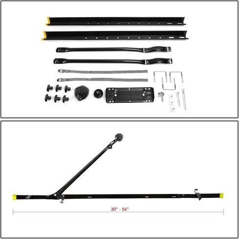DNA MOTORING XY-6010-BK Universal Heavy Duty Iron Car Roof Top Upright Bicycle Mount Rack w/Key & Lock, Black in Saudi Arabia
