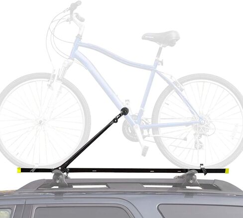 DNA MOTORING XY-6010-BK Universal Heavy Duty Iron Car Roof Top Upright Bicycle Mount Rack w/Key & Lock, Black in Saudi Arabia