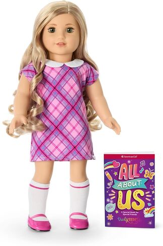 دمية American Girl Truly Me مقاس 45.72 سم رقم 125 ذات عيون عسلية، وشعر أشقر مجعد، وبشرة فاتحة مع ألوان زيتونية دافئة، للأعمار من 6 سنوات فما فوق in Saudi Arabia