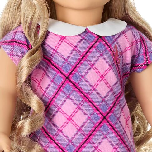 دمية American Girl Truly Me مقاس 45.72 سم رقم 125 ذات عيون عسلية، وشعر أشقر مجعد، وبشرة فاتحة مع ألوان زيتونية دافئة، للأعمار من 6 سنوات فما فوق in Saudi Arabia
