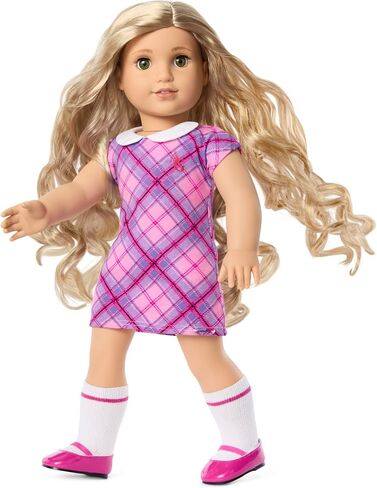 دمية American Girl Truly Me مقاس 45.72 سم رقم 125 ذات عيون عسلية، وشعر أشقر مجعد، وبشرة فاتحة مع ألوان زيتونية دافئة، للأعمار من 6 سنوات فما فوق in Saudi Arabia