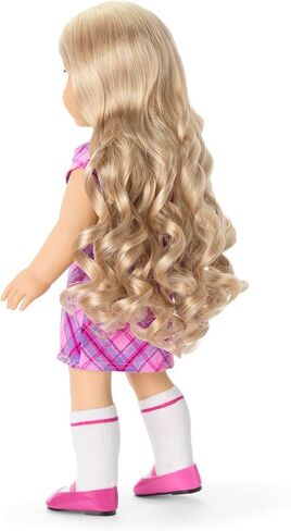 دمية American Girl Truly Me مقاس 45.72 سم رقم 125 ذات عيون عسلية، وشعر أشقر مجعد، وبشرة فاتحة مع ألوان زيتونية دافئة، للأعمار من 6 سنوات فما فوق in Saudi Arabia