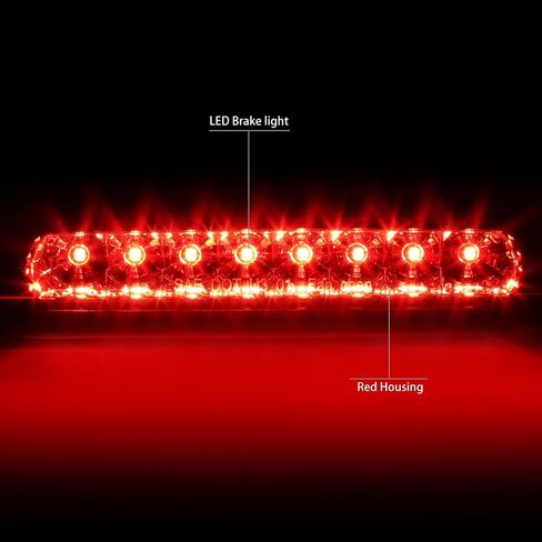 DNA MOTORING 3BL-4RUNNER03-LED-BK Black Housing LED High Mount 3rd Third Brake Light [Compatible with 03-09 4Runner] in Saudi Arabia