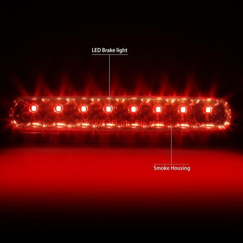 DNA MOTORING 3BL-4RUNNER03-LED-BK Black Housing LED High Mount 3rd Third Brake Light [Compatible with 03-09 4Runner] in Saudi Arabia