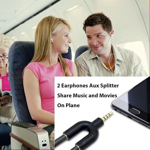Dual 3.5mm Headphone Adapter, Gold Plated, PS4, Xbox, PC, Phone, Tablet, Laptop in Saudi Arabia