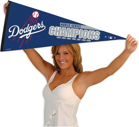 WinCraft Dodgers 7 Time Champions Pennant Flag in Saudi Arabia