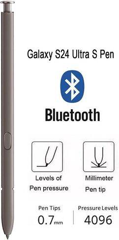 Galaxy S24 Ultra S Pen WithBluetooth Replacement for Samsung Galaxy S24 Ultra 5G Touch Stylus Pen, S24 S Pen Replacement + Tips/Nibs (S24 Gray) in Saudi Arabia