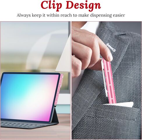 Stylus Pens for Touchscreens, 10 Pack High Precision Replaceable Thin Tip Stylus Bling Stylus Pen for Smartphone and Tablets All Universal Touchscreen Devices(Pink) in Saudi Arabia