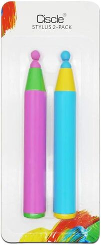 قلم شاشة للأطفال من سلسلة الشباب لشاشة اللمس، قلم تلوين ممتع متوافق مع Apple iPad Air Mini Pro، جهاز لوحي إصدار الأطفال، Dragon Touch، Galaxy Tab A E، أجهزة Chromo Android اللوحية (عبوتان) in Kuwait