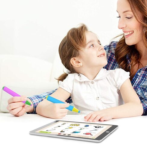 قلم شاشة للأطفال من سلسلة الشباب لشاشة اللمس، قلم تلوين ممتع متوافق مع Apple iPad Air Mini Pro، جهاز لوحي إصدار الأطفال، Dragon Touch، Galaxy Tab A E، أجهزة Chromo Android اللوحية (عبوتان) in Kuwait