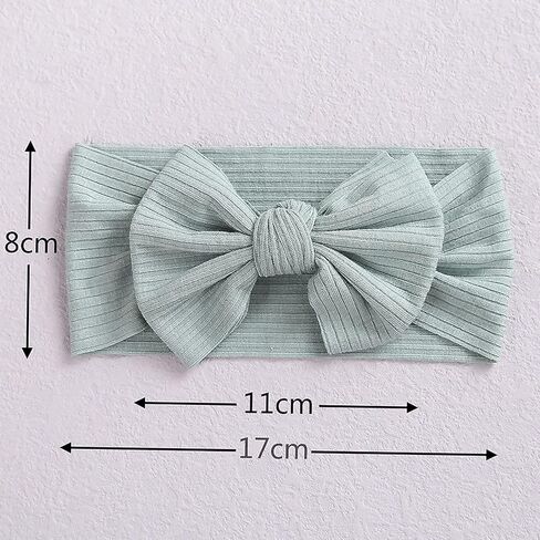 Mookiraer Baby Nylon Headbands whit Bow Headbands Set - Elastic Nylon Hairbands Turban Hair Accessories for Newborns Infants Toddlers and Kids (MZ118-1) in Saudi Arabia