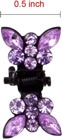 20 قطعة من أحجار الراين الكريستالية الصغيرة على شكل فراشة مشبك شعر للأطفال الصغار والبنات دبوس إكسسوارات شعر للأطفال (مجموعة B - 20 قطعة متعددة الألوان) in Kuwait