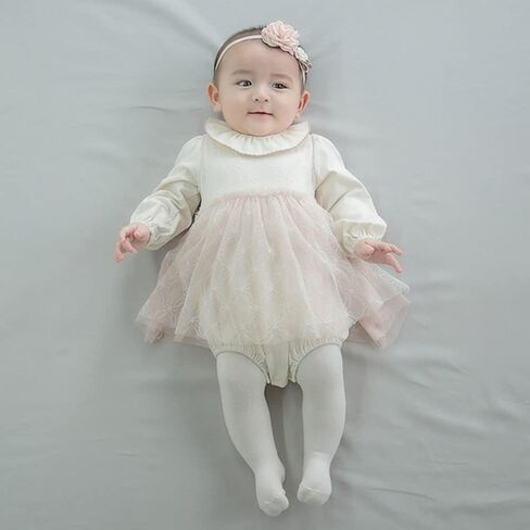 Lace Baby Girls Headband Boho Chic Baby Girl Headband Lace Cream Infant Wrap Elastic Baby Turban Newborn Accessories (Style 1) in Kuwait